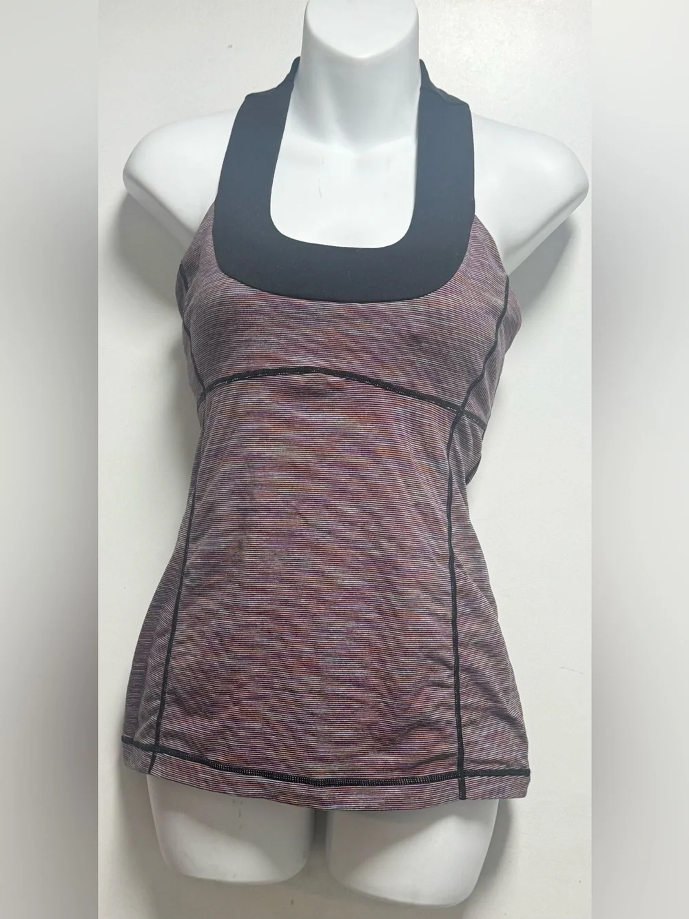 lululemon athletica Multicolor Space-Dyed Racerback Tank with Black Trim
